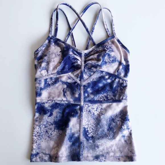 Karma Athletic Tank Top Blue Purple Small Workout - Picture 8 of 8